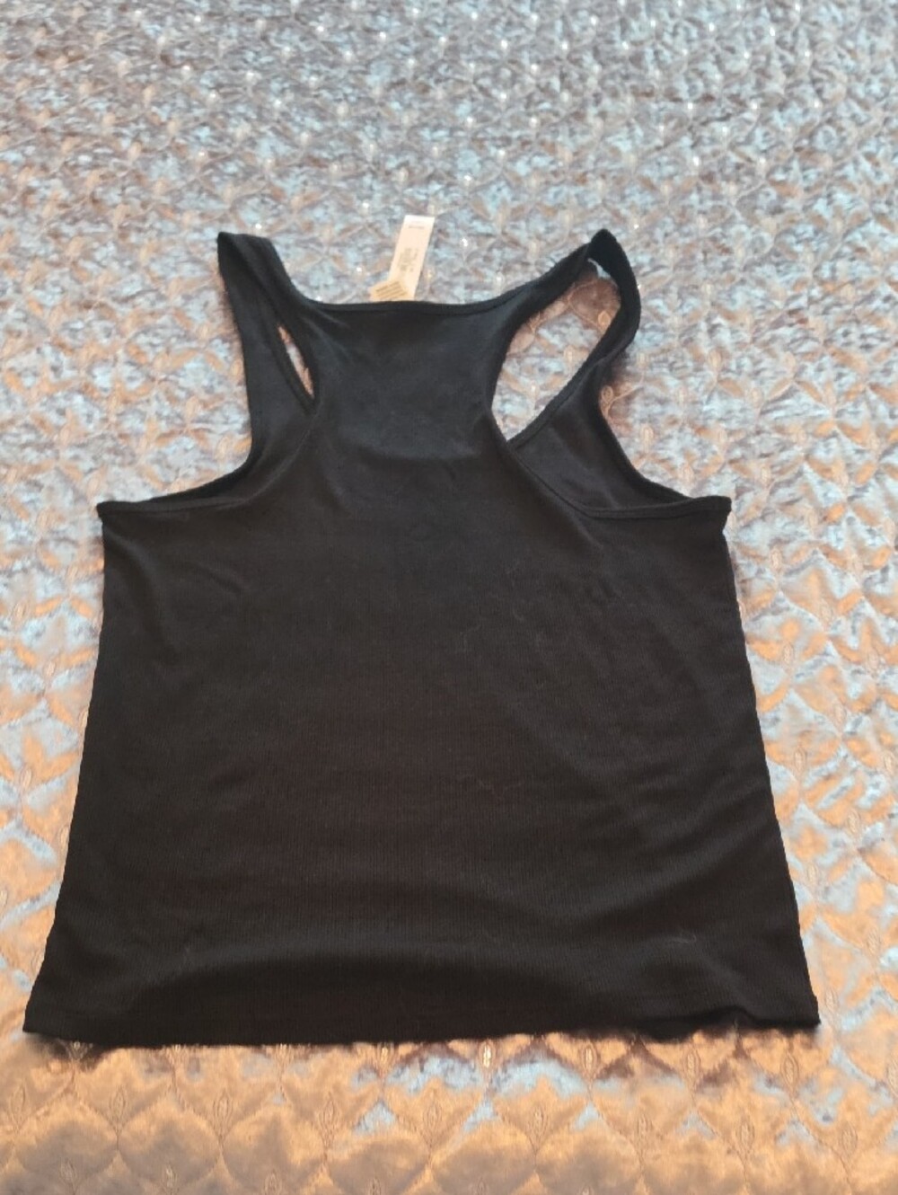 PINK Victoria's Secret Black Ribbed Racerback Tank - Picture 3 of 3
